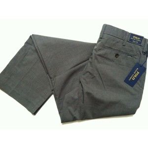 POLO RALPH LAUREN MENS NEW GRAY 60%COTTON 39%POLYESTER DRESS PANTS SIZE:32/32